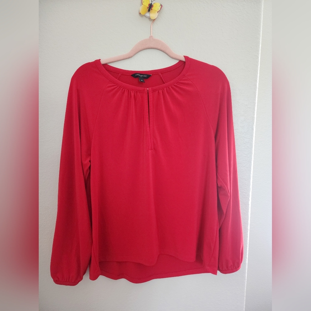 Red Medium Banana Republic long-sleeved blouse